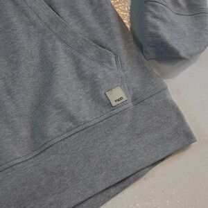 Vuori Small Mens Gray Ponto Performance Zip Pullover Lightweight Stretch Hoodie